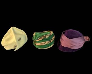 Three Vintage Fancy Dress Hats