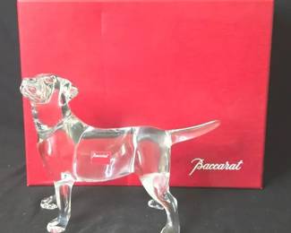 Baccarat Crystal Labrador Dog Figurine