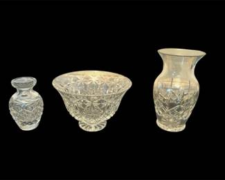 Waterford Crystal Decanter, Bowl  Vase