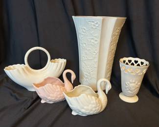 Collection of fine Lenox Ivory porcelain Featuring a Matched pair of Swans