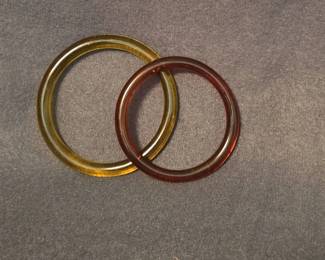 Vintage Bakelite Or Prystsl Bangles