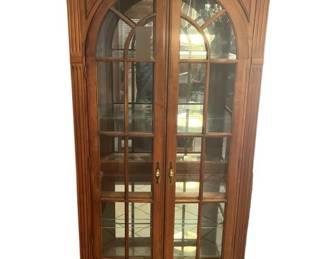 Wooden Knob Creek Pine Curio China Cabinet