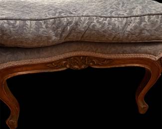 Vtg Upholstered Louis XVI Style Ottoman