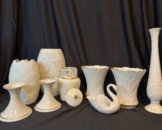 Exquisite 9piece Lenox Ivory  24k Gold Trimmed Giftware Collection