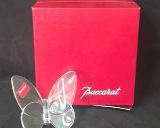 Baccarat French Clear Crystal Lucky Butterfly Figurine