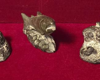 Vintage Wolf Soap Stone Carvings