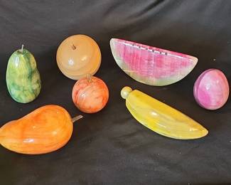 Collection Of Polished Stone Fruit