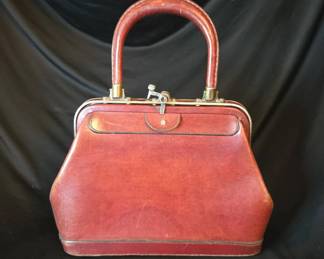 Vintage Etienne Aigner Brown Leather Doctors Bag Satchel