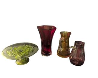 Vintage Colorful Glassware