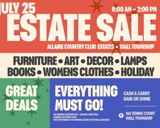 Red Green and Blue Bold Yard Sale Yard Sign