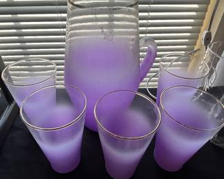 Blendo Mid-century Modern pitcher and glass set