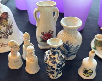 Miniature vases and thimbles