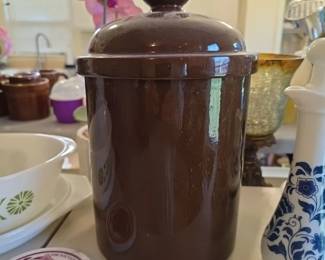 vintage brown canister