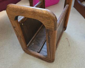 vintage-style magazine rack