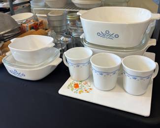 Corolla mugs and corningware