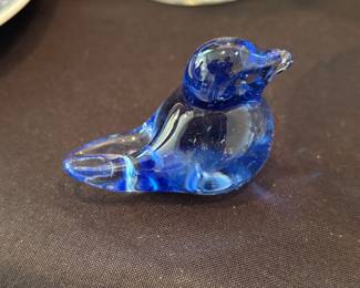 Glass blue bird