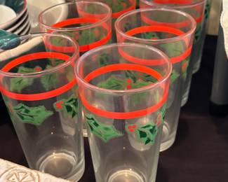 Holiday drinking glasses