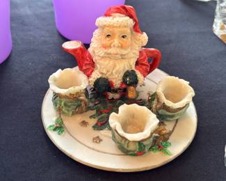 Santa miniature tea set