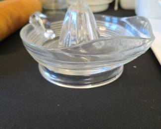 Vintage glass lemon squeezer