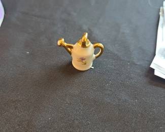 vintage miniature Limoges porcelain watering pot collectible