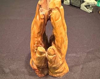 Hand-Carved Olive Wood Praying Hands Sculpture from Bethlehem