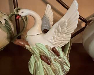Fitz & Floyd "Tulip Swan" Teapot