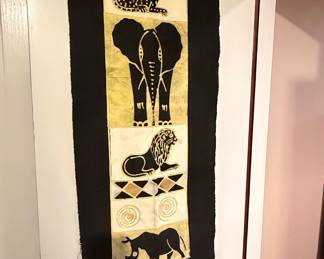 African Wildlife Batik Table Runner