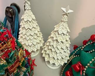 Raz Imports White Icing Trees with Sprinkles, Set of 2