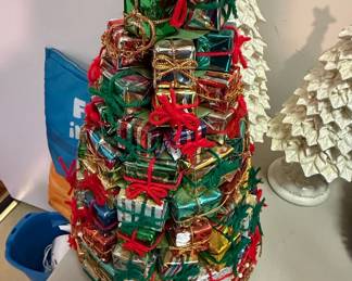 Handcrafted Miniature Gift Box Christmas Tree