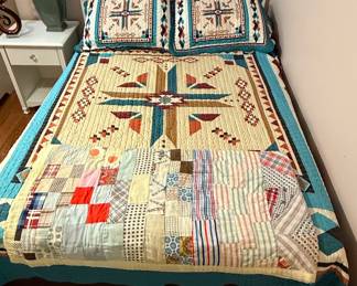 Southwestern Style Star Quilt and Patchwork Throw Set