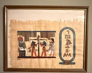 Egyptian Papyrus Painting - Weighing of the Heart