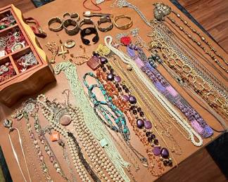 Vintage Costume Jewelry Collection with Designer Pieces