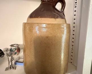 Antique Two-Tone Stoneware Whiskey Jug with "McCormick Platte Valley" Branding