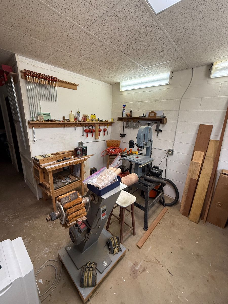 Delta Band saw, Industrial Sander/polisher, Clamps and misc tools