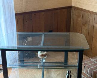 glass TV stand