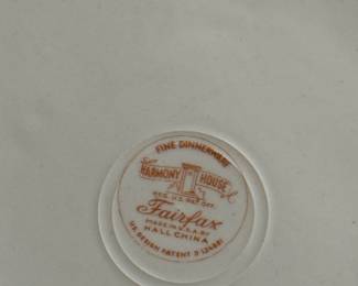 vintage Harmony House "Fairfax" pattern dinnerware