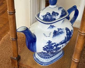 vintage Bombay Company porcelain teapot