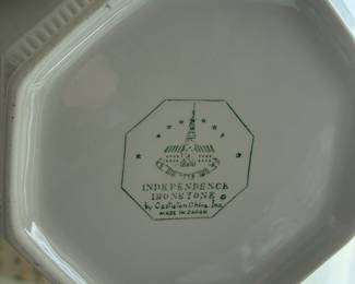 Vintage 1970s Independence Stoneware Hexagon Lidded Dish