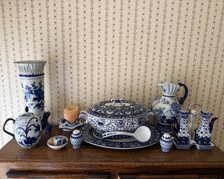 Vintage Bombay Company porcelain Set, many pieces throughout the house