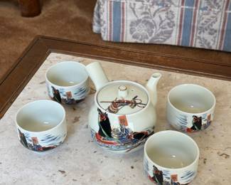 vintage Japanese ceramic tea set
