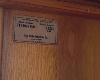 Globe-Wernicke Company Vintage four-stack oak barrister bookcase