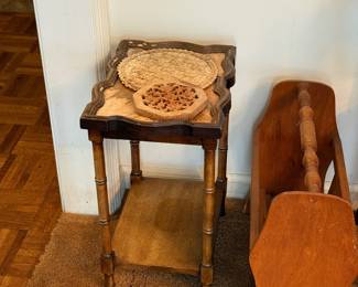 Brandt style side table with bamboo legs