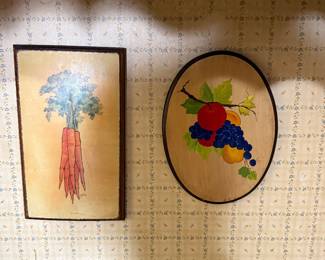 vintage wooden wall plaques