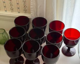 Monarch Royal Ruby goblets