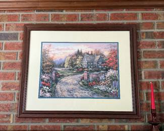 "Nature's Glow #2: House Flowers and Trees at Night" by Art Prints