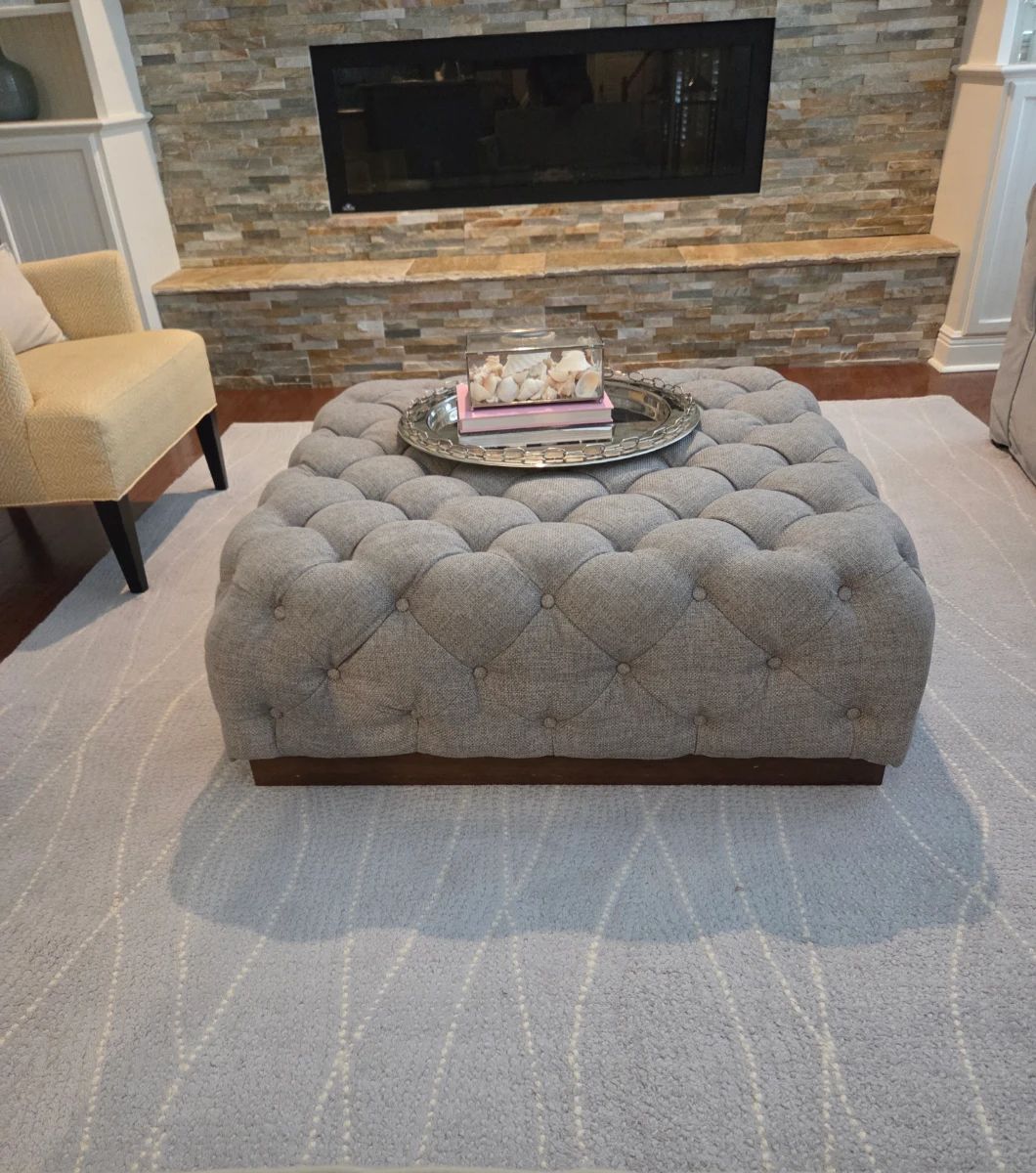 Plateau Cocktail Ottoman-Chess 43"X43"X16.5"height