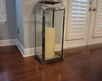 Gabled Crown Lantern 13.5" wide X 13.5"deep X 43" tall