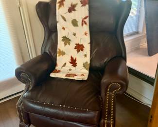 Leather recliner