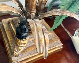 Detail of monkey lamps