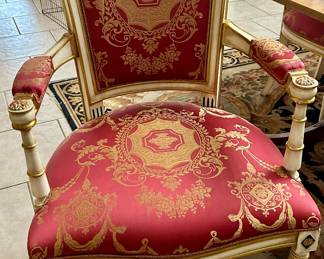 Versace fabric on chairs